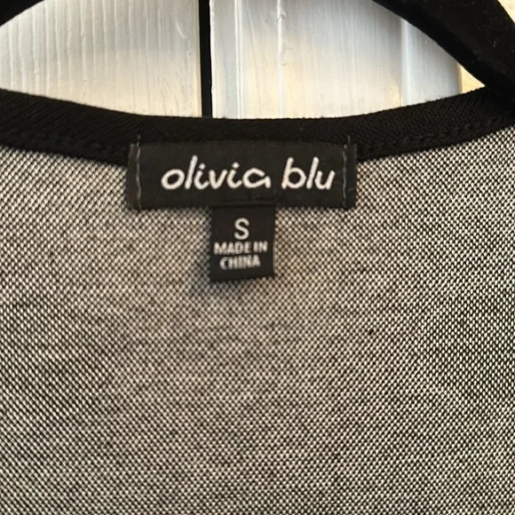 Women’s Olivia Blu Polka Dot Sleeveless Duster/Kimono Oversized Small - Picture 2 of 5